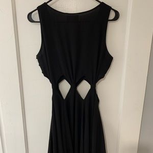 Black cut out formal dress